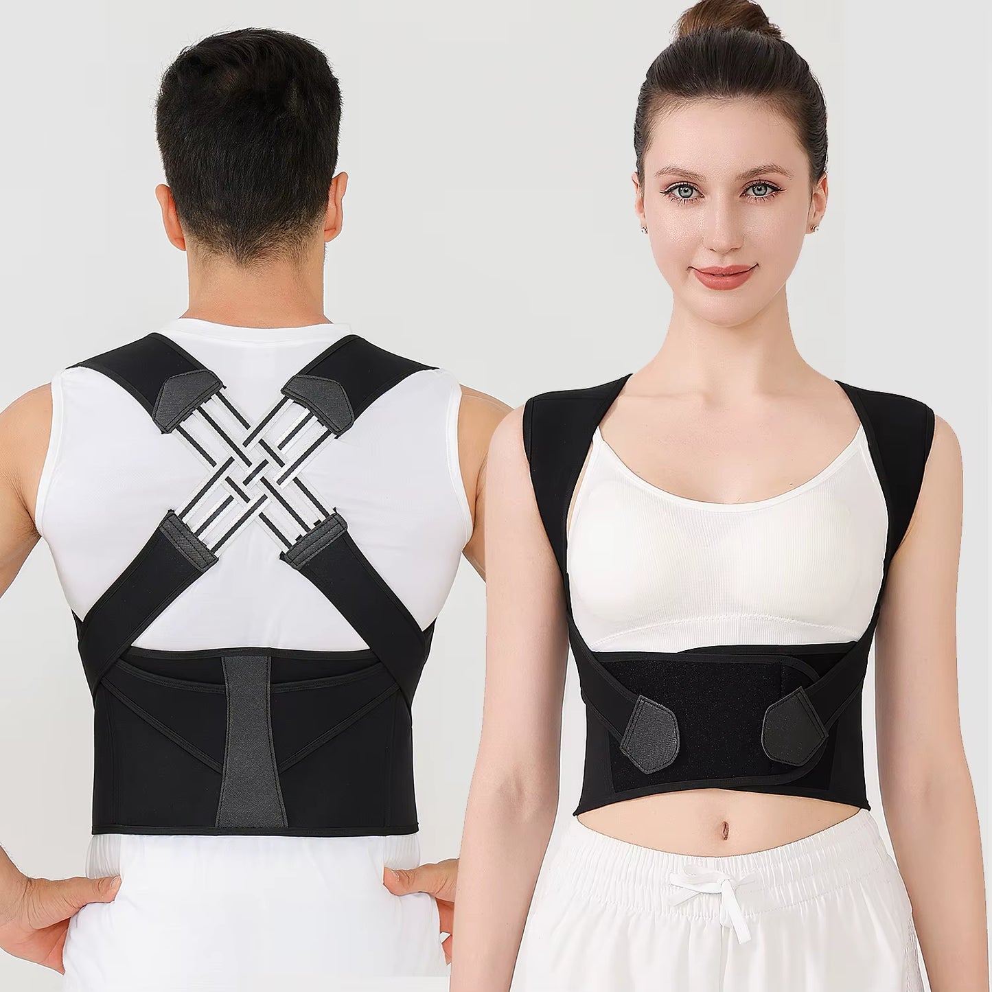 Back Brace Posture Corrector for Women and Men, Shoulder Straightener Adjustable Full Back Support Upper and Lower Pain Relief