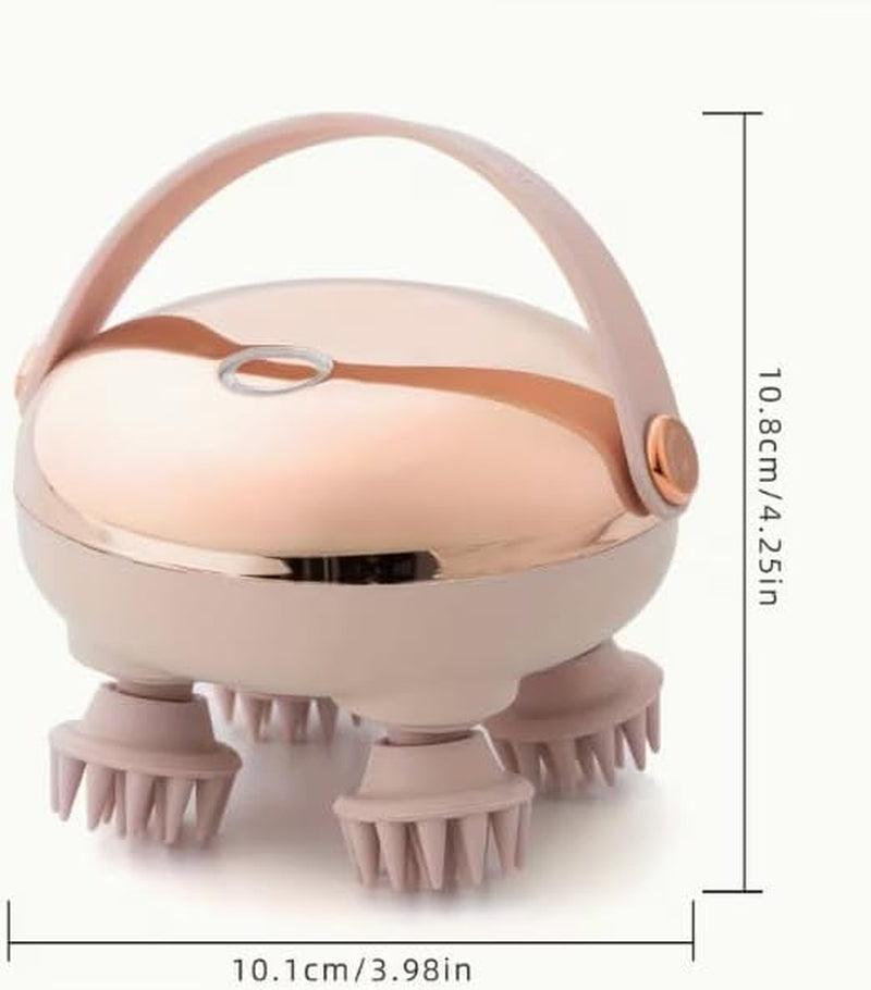 Electric Scalp Massager, Head Massager Scalp Stress Relax, Rechargeable IPX7 Waterproof 2 Massage Styles, 8 Removable Claws for Head/Body Massage & Face Cleaning