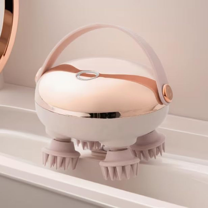 Electric Scalp Massager, Head Massager Scalp Stress Relax, Rechargeable IPX7 Waterproof 2 Massage Styles, 8 Removable Claws for Head/Body Massage & Face Cleaning