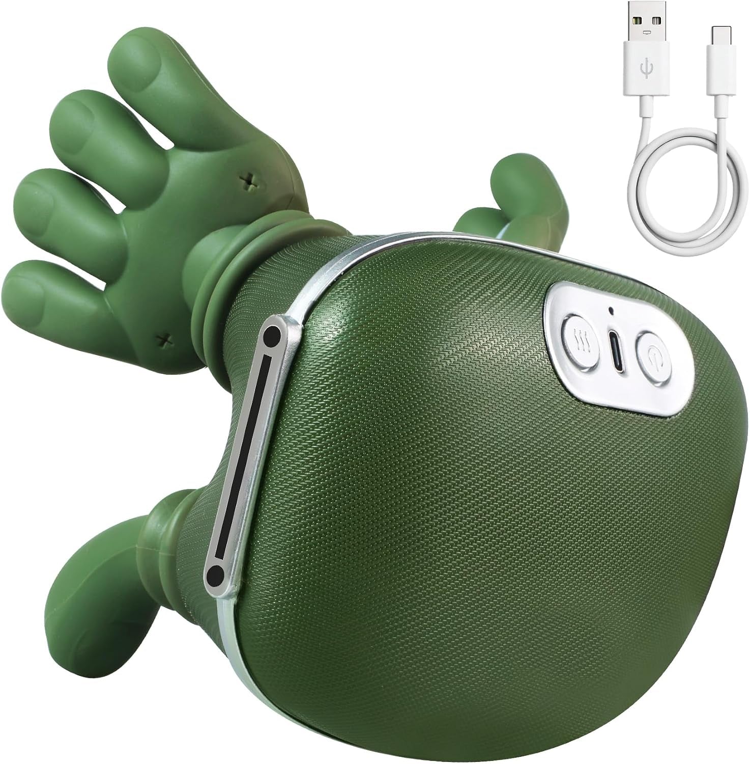 4D Bionic Neck Massager, Deep Tissue Kneading Shoulder Massager with 3 Heat Levels, Portable Electric Massager with Soft Silicone Heads for Neck Shoulder Back Muscle Pain Relief & Relaxation